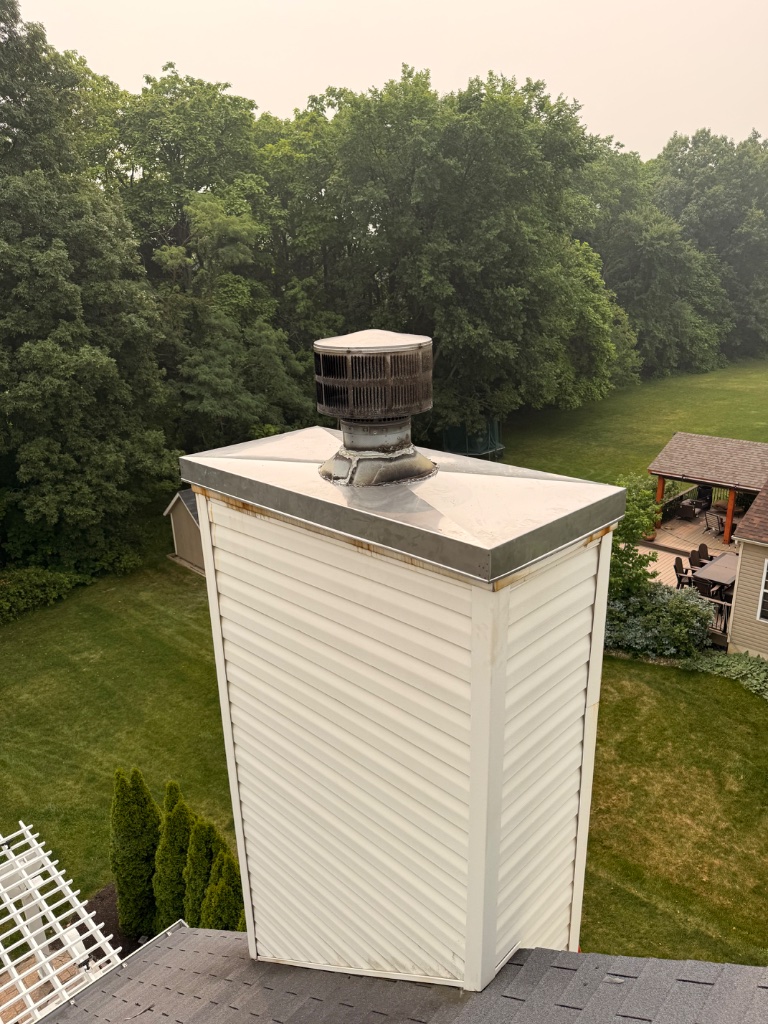 Peaked Stainless Steel Chase Cover Install - Northeast Ohio