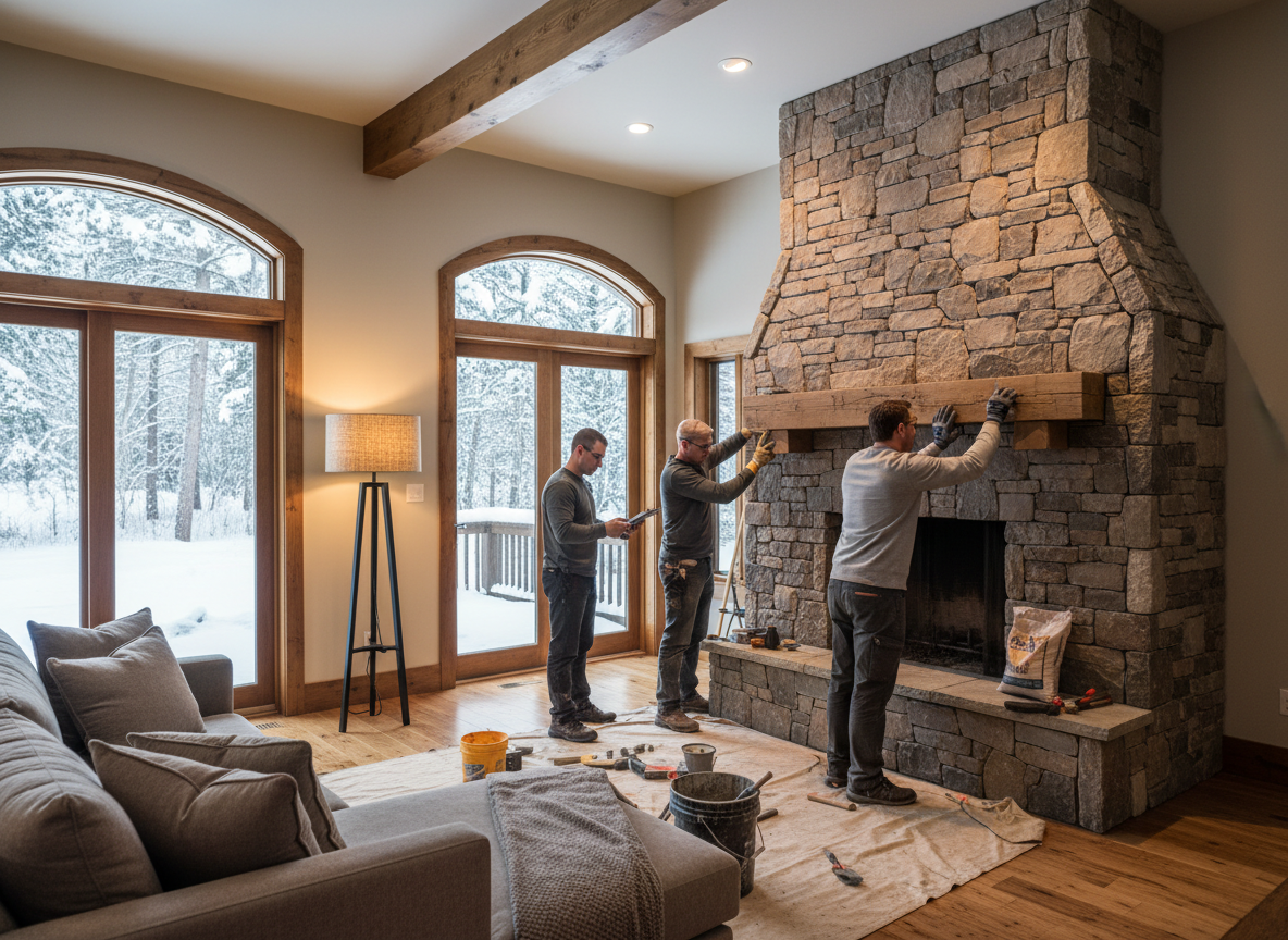 Custom Fireplace Build - Medina, OH