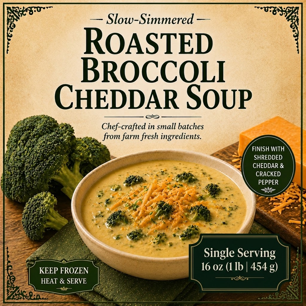 Roasted Broccoli & Cheddar Souop
