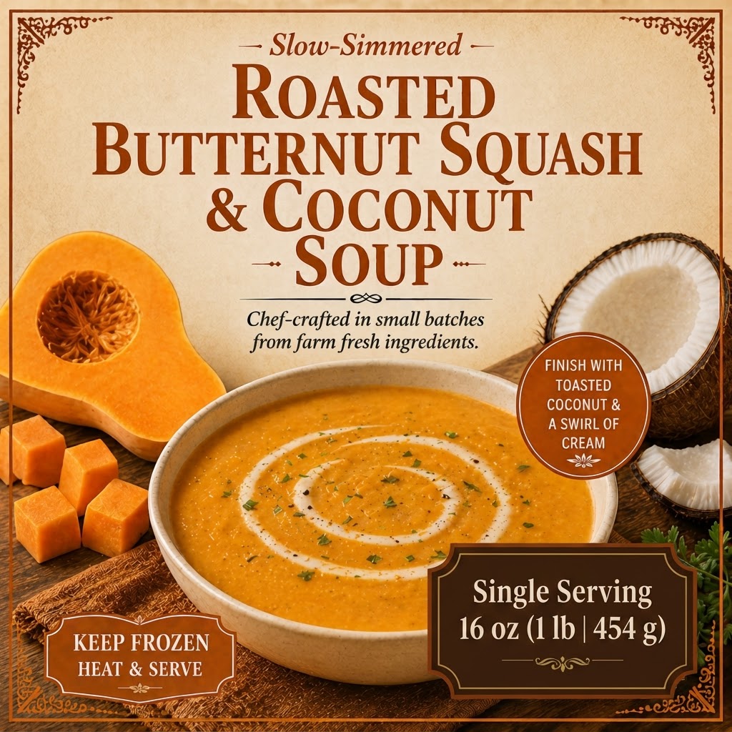 Roasted Butternut Squash & Coconut Soup