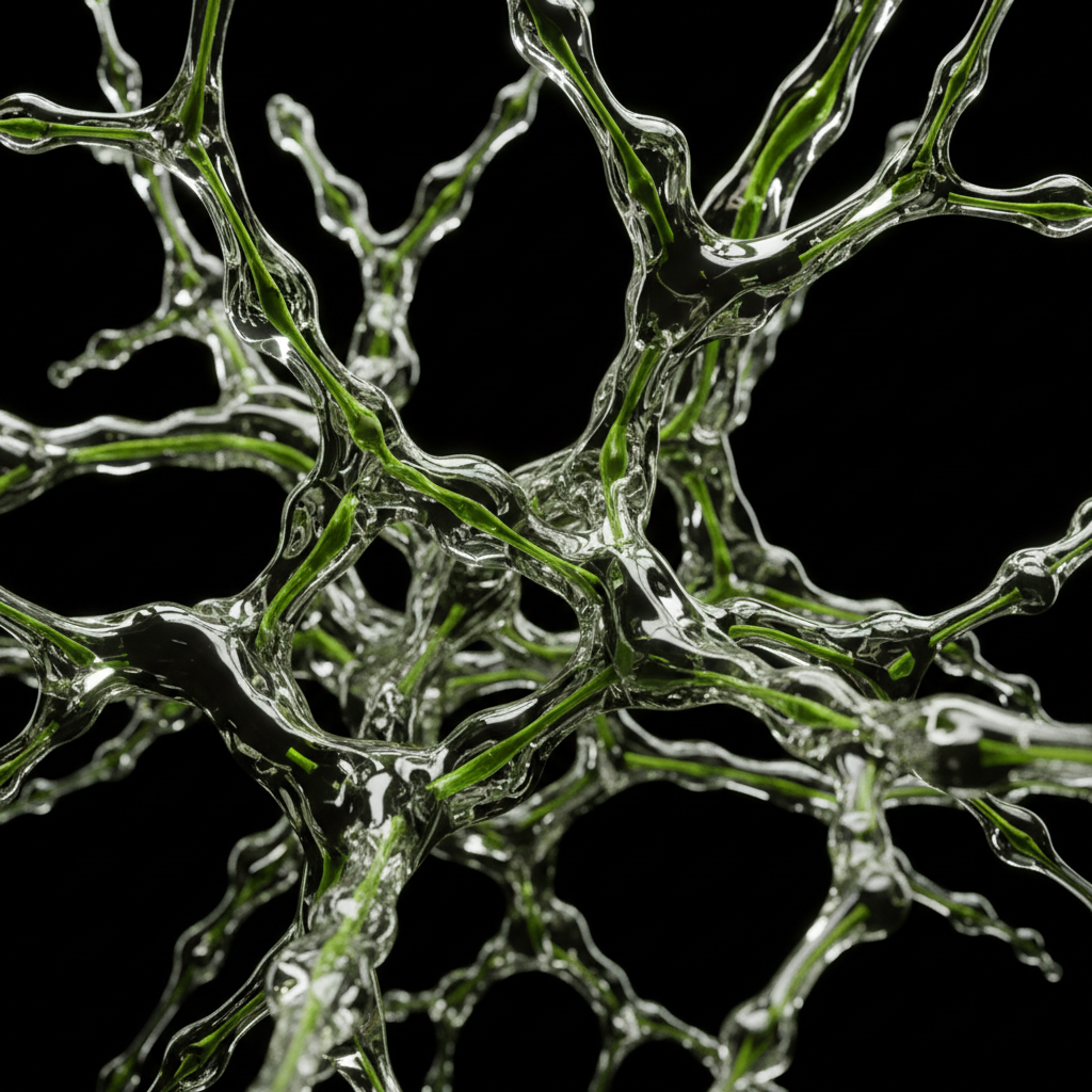 Abstract neural pathway render made of fiberglass, representing the connection between services