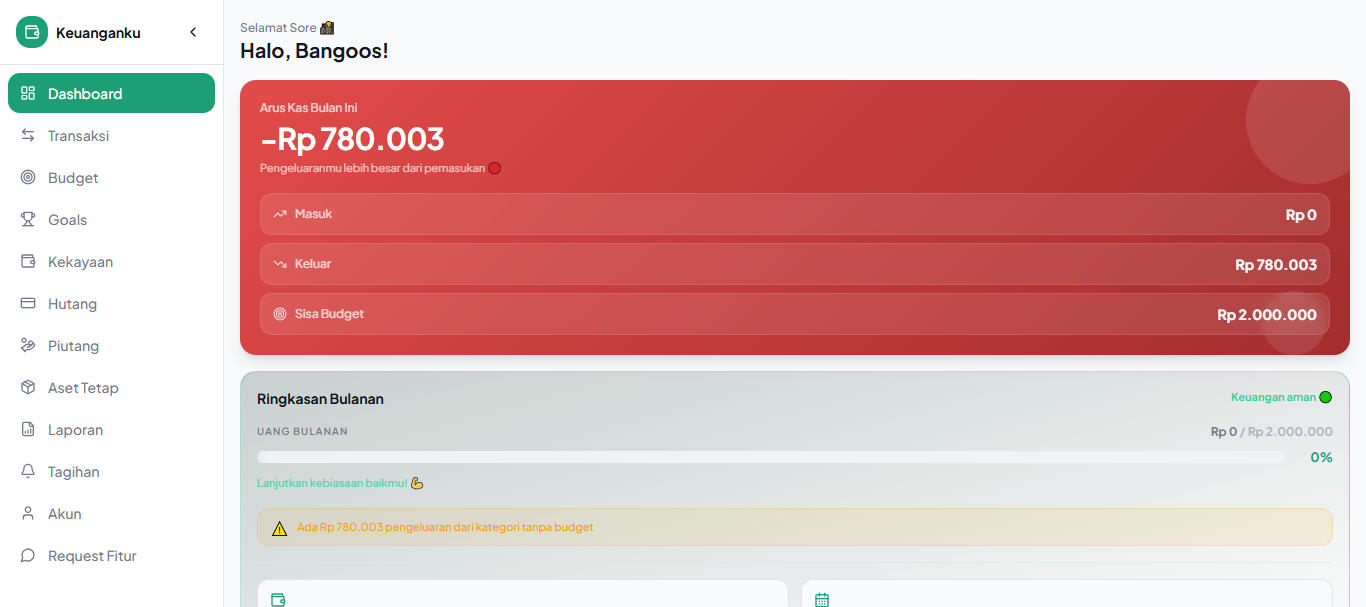 Finance Tracker template preview