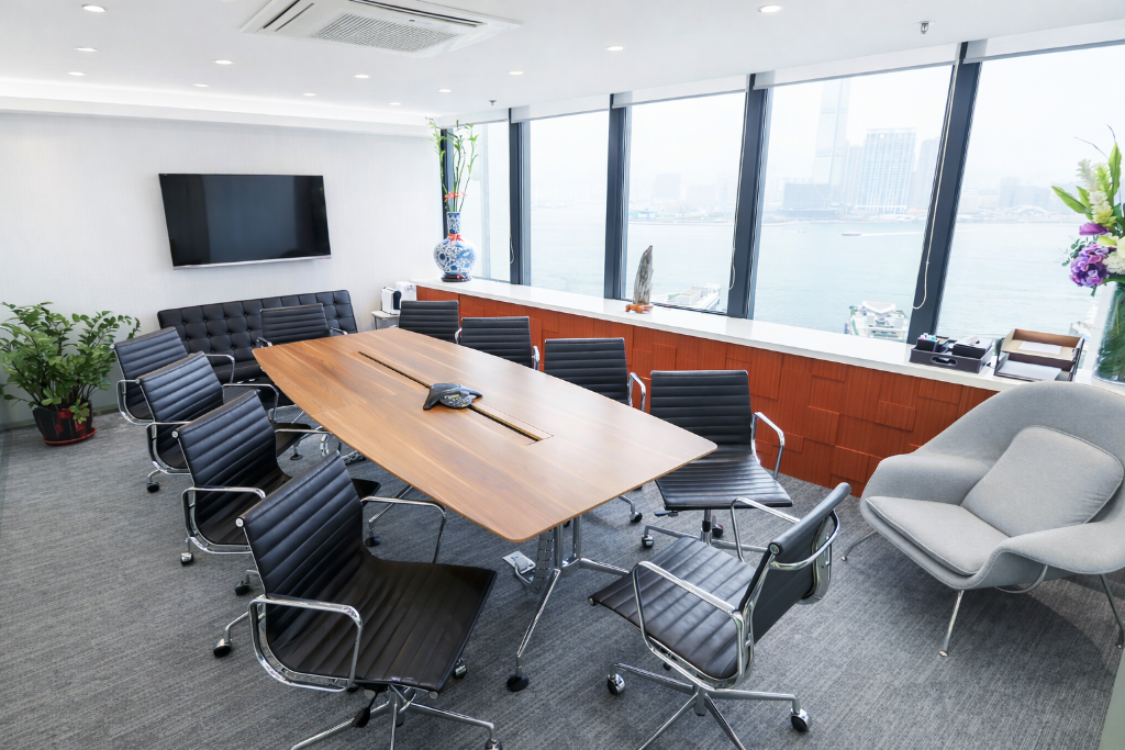 vOffice sea view meeting room Hong Kong Central with harbour view