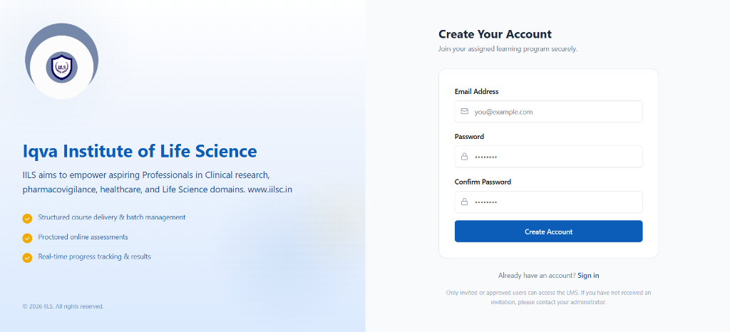 Account creation
