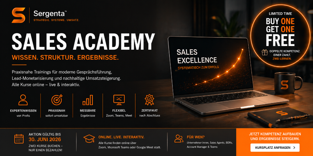 Sergenta Sales Academy — Wissen. Struktur. Ergebnisse.