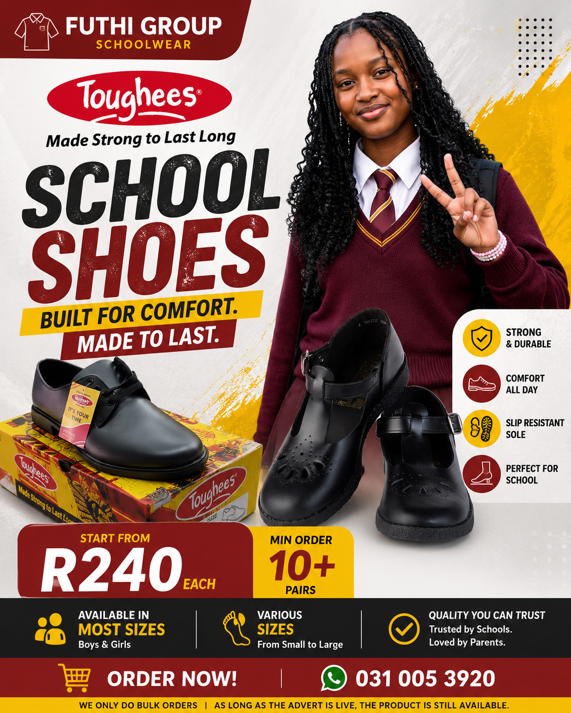 Toughees School Shoes