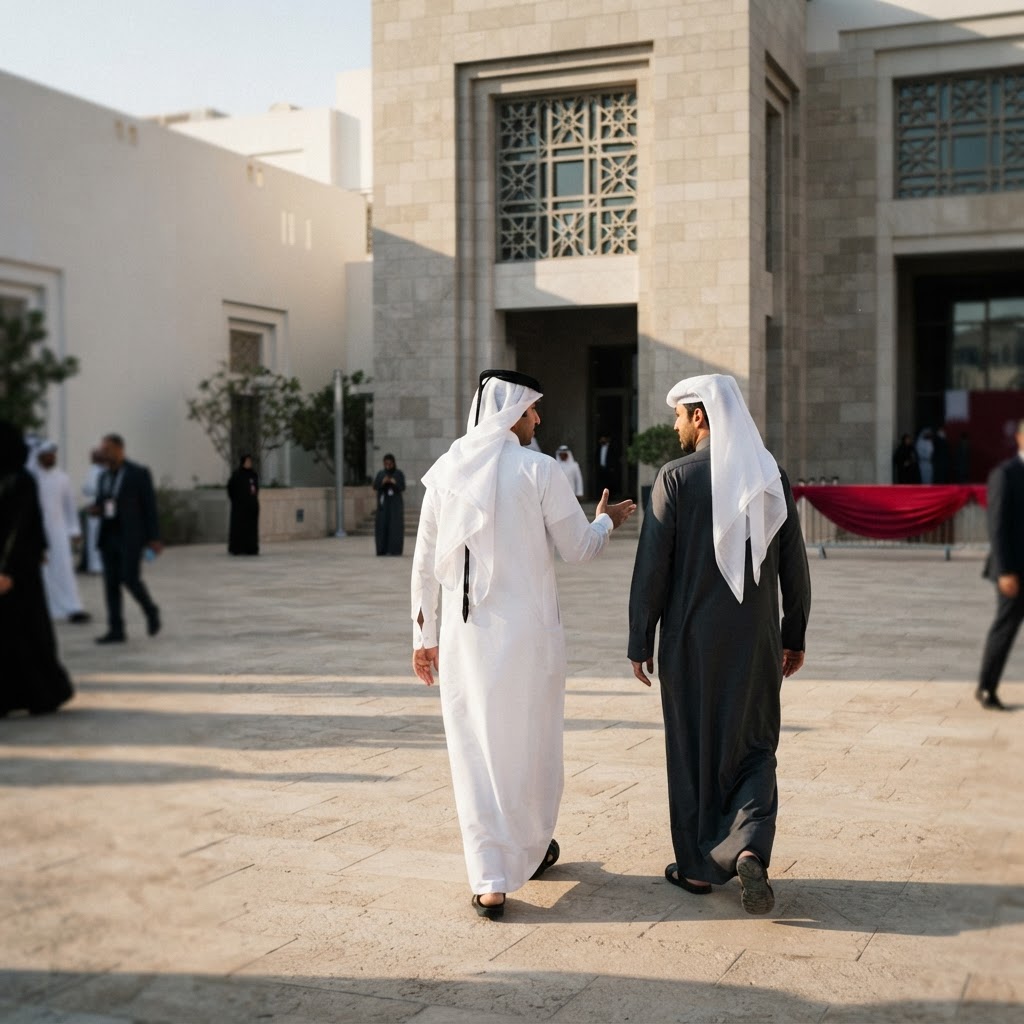 Former Qatari Prime Minister Sheikh Hamad bin Jassim discussing the Mecca Joint Deterrence Agreement.