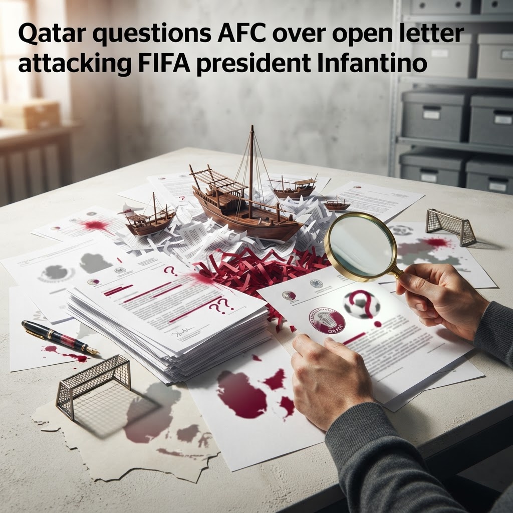 Gianni Infantino and Qatar officials