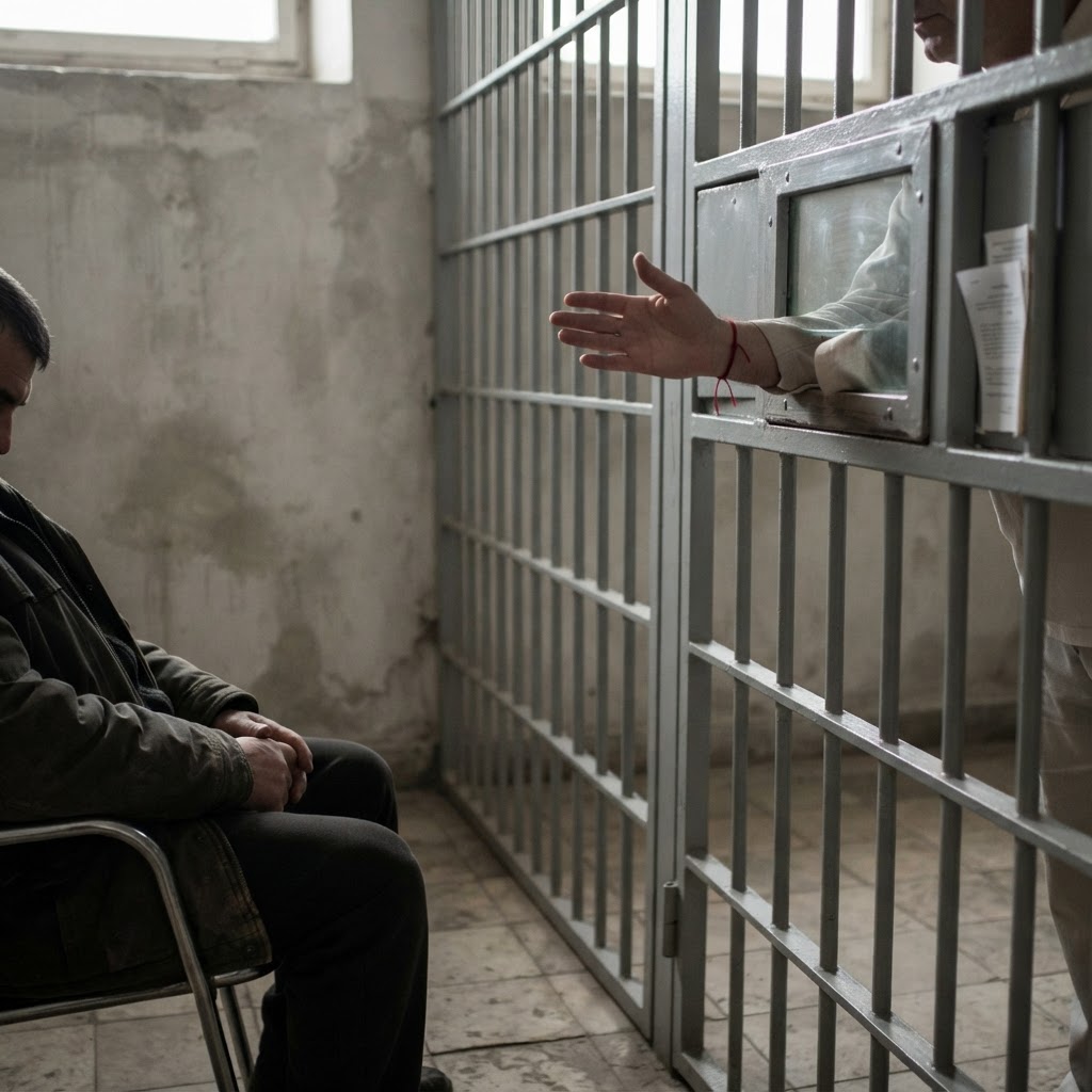 A symbolic image representing arbitrary detention in Qatar.