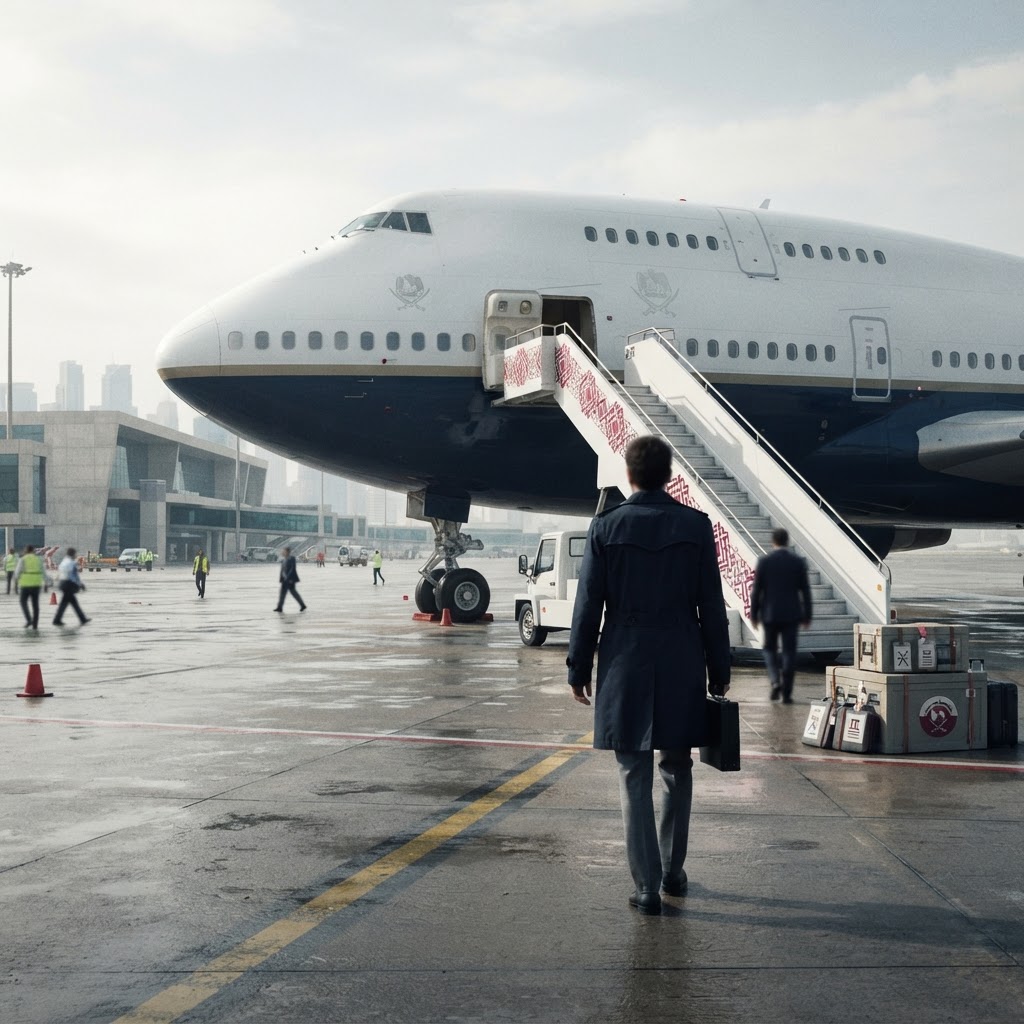 The Qatari-gifted Boeing 747-8 used as the new Air Force One.