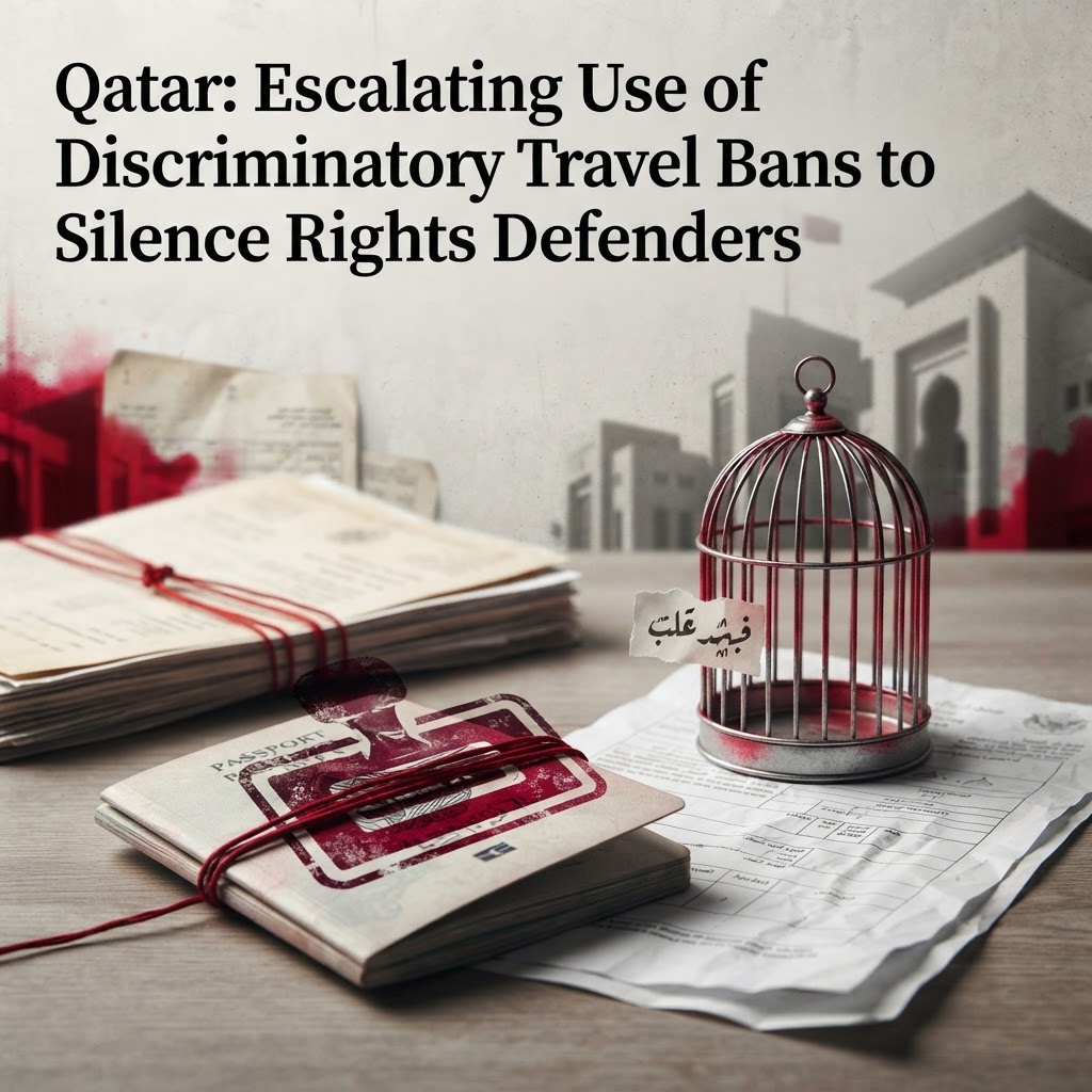 Security checkpoints at Hamad International Airport in Doha.