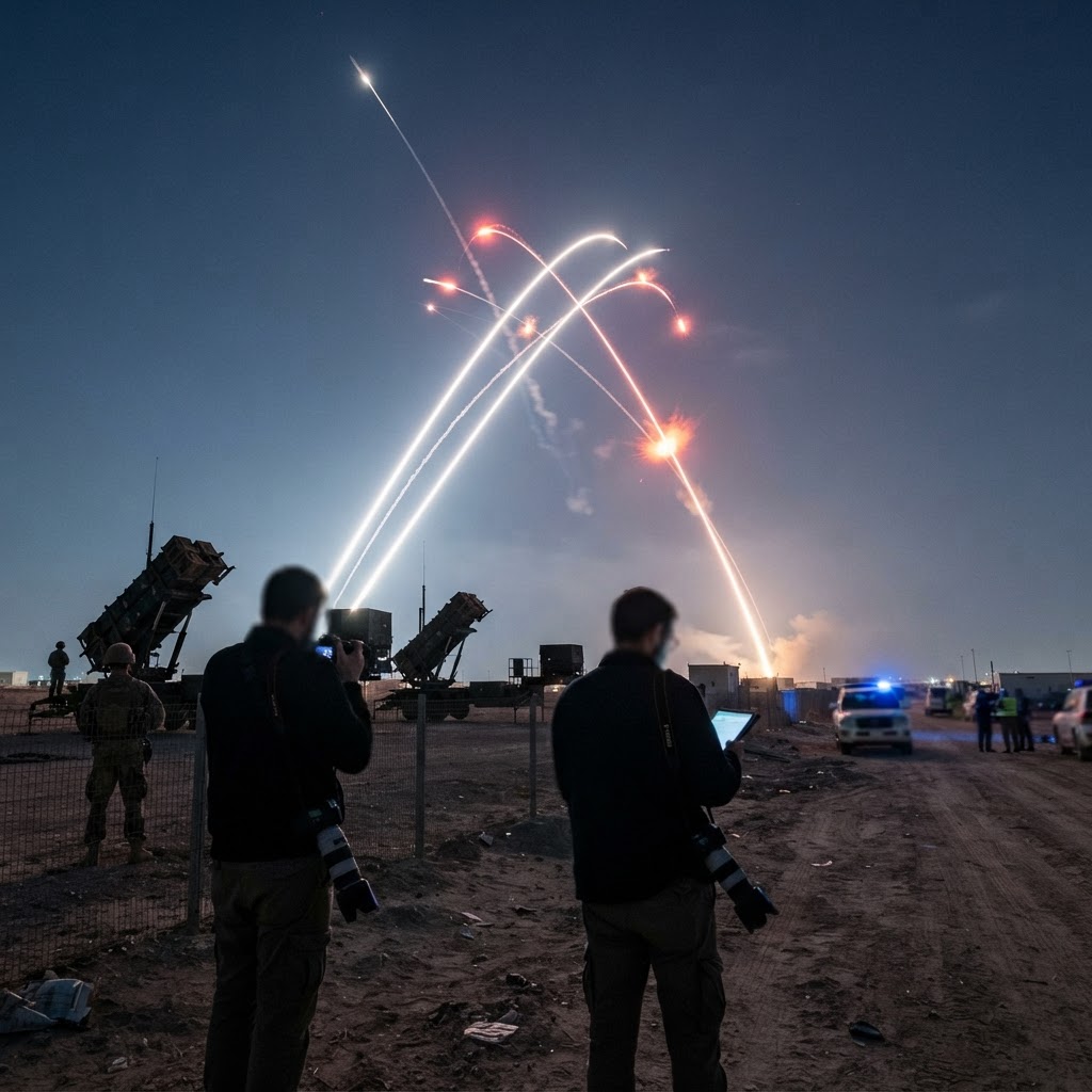 Iranian missile interception over Qatar