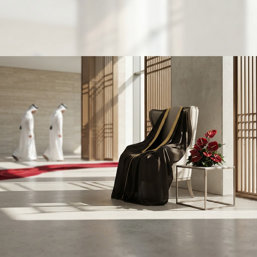 The Amir of Qatar receives dignitaries at Lusail Palace