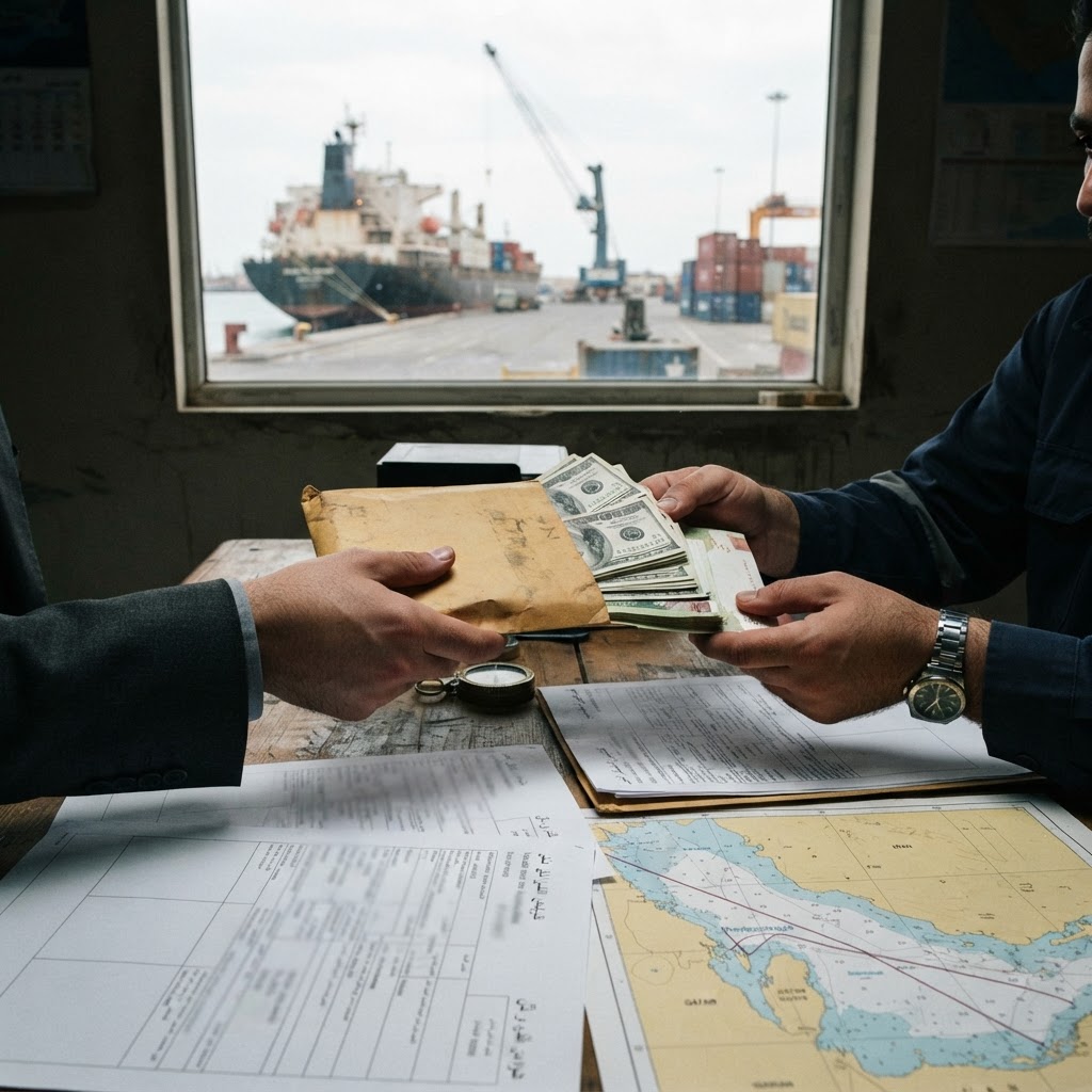 Cargo ship at port
