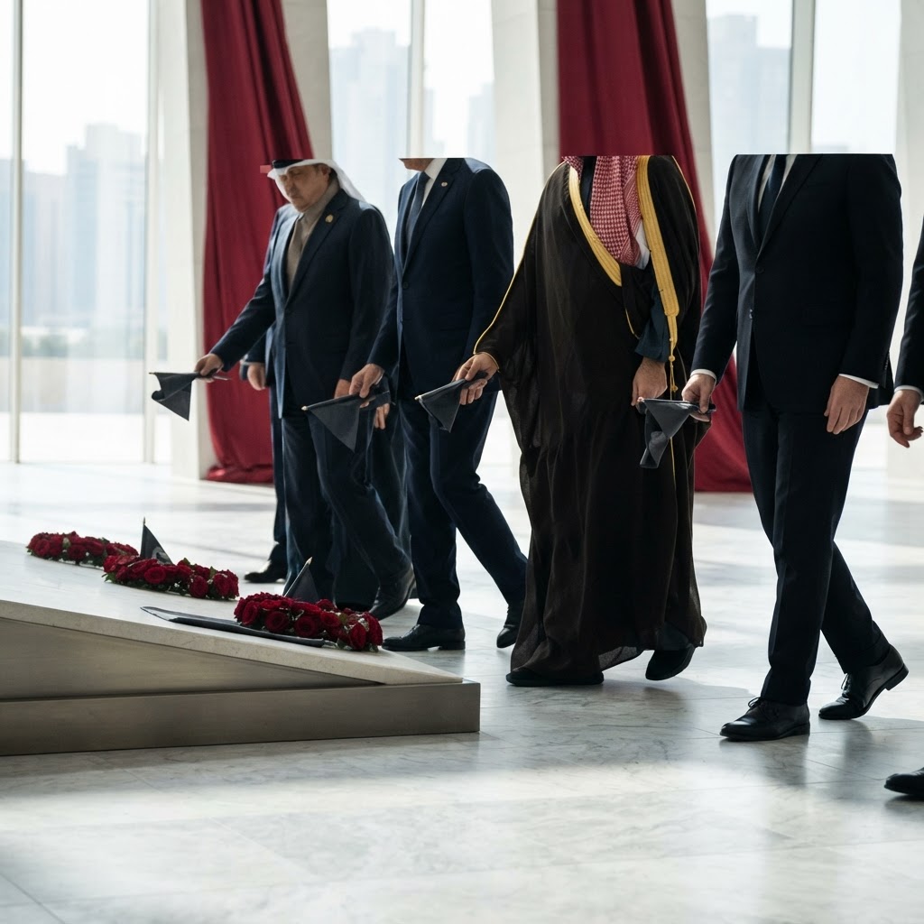 World leaders paying tribute to Qatar's Father Amir