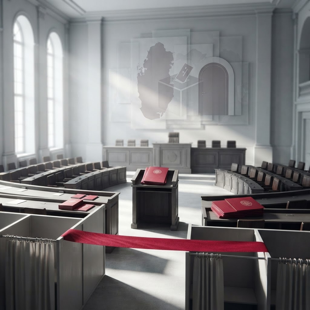 The Shura Council chamber in Doha.