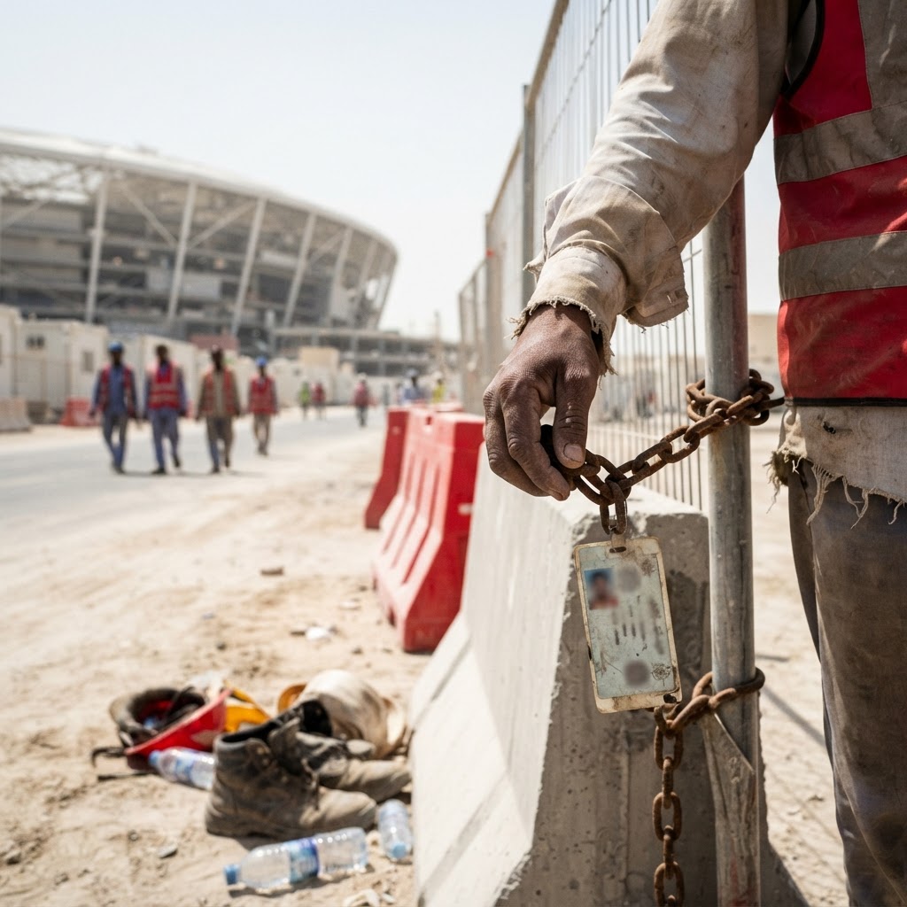 Amnesty International logo and Qatar report header