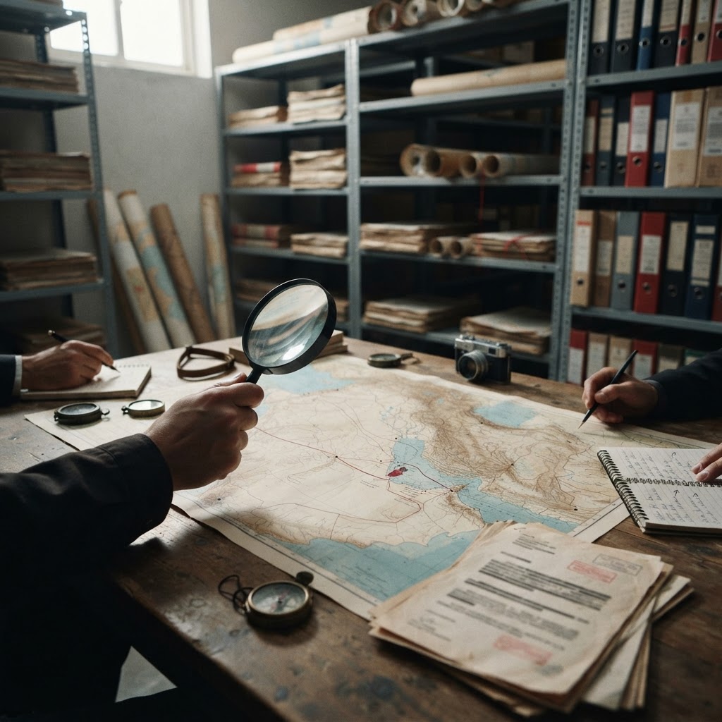 A classified strategy document stamped with Qatar as enemy state, representing the analysis arguing for recognition of Qatar as an enemy and a harder policy toward Doha