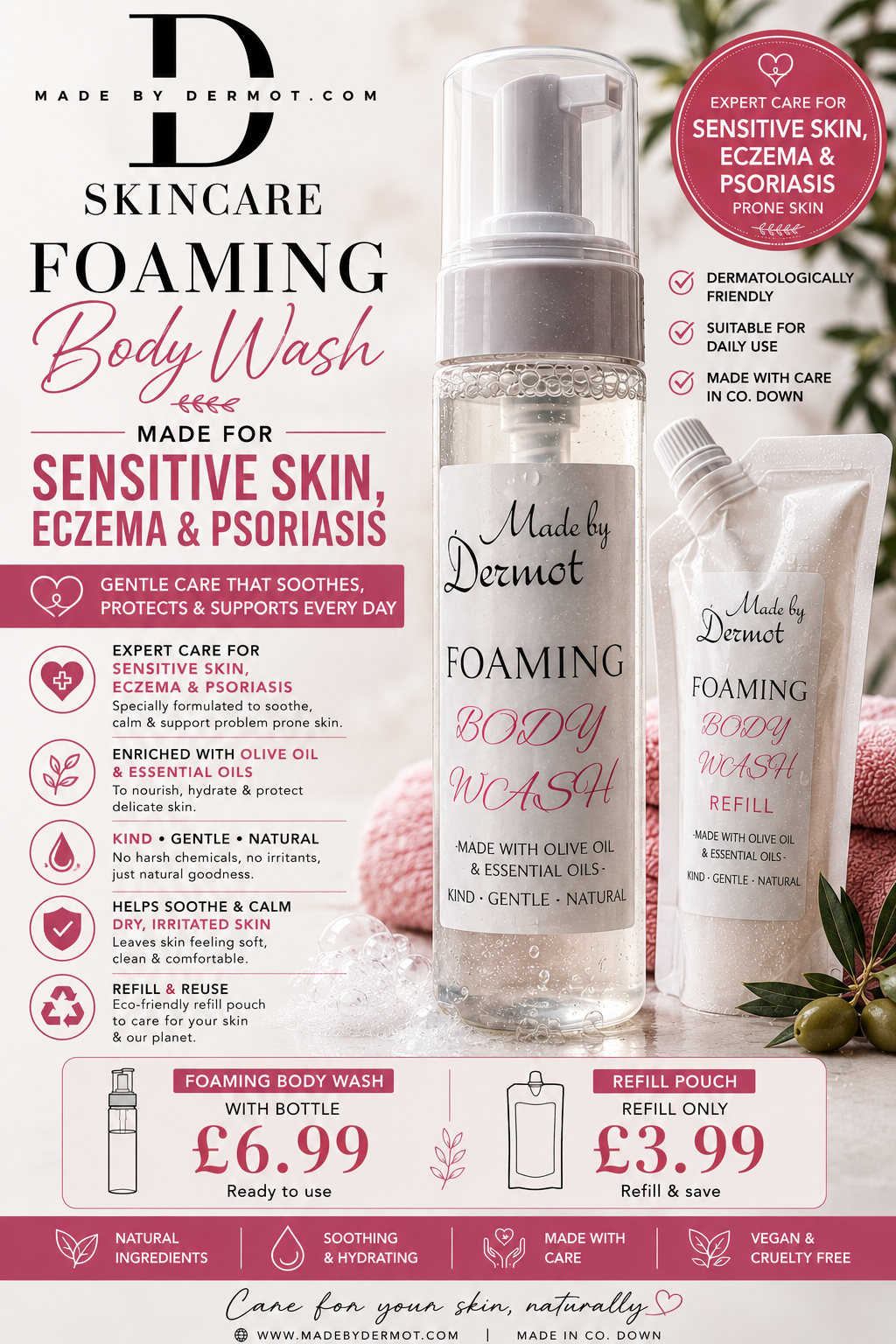 Foaming Body Wash by Made by Dermot