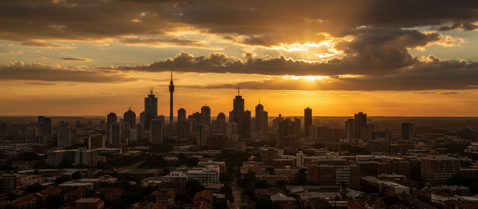 Johannesburg sunset skyline