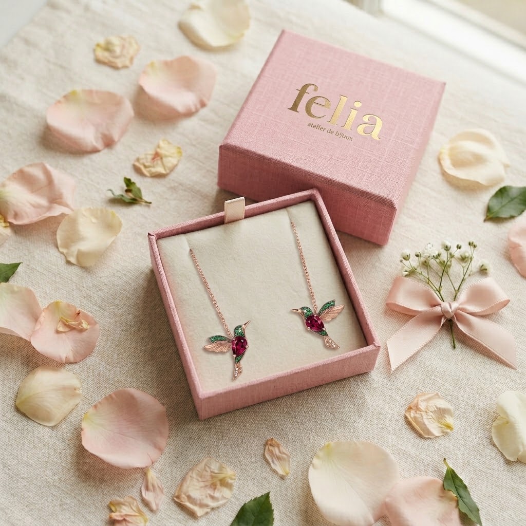 Écrin et emballage rose Atelier Felia