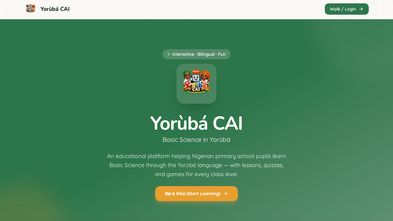 CAI Yoruba template preview