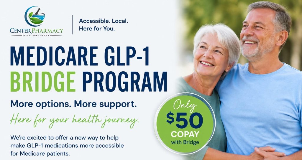 Medicare GLP-1 Bridge Program: Affordable Access to GLP-1 Medications at Center Pharmacy