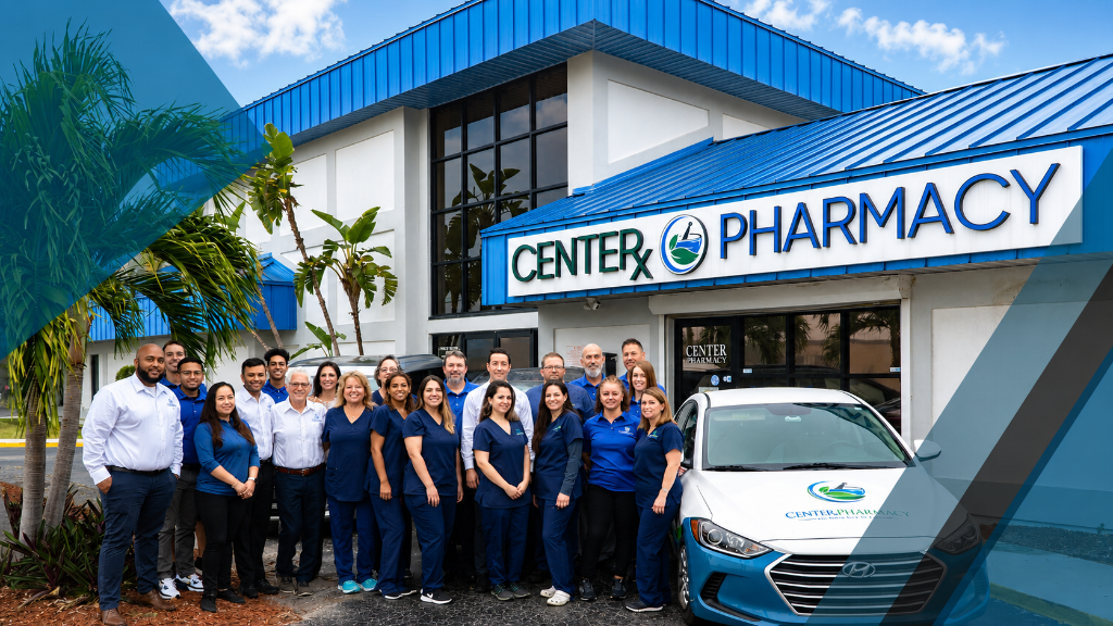Center Pharmacy family-owned pharmacy team welcoming patients