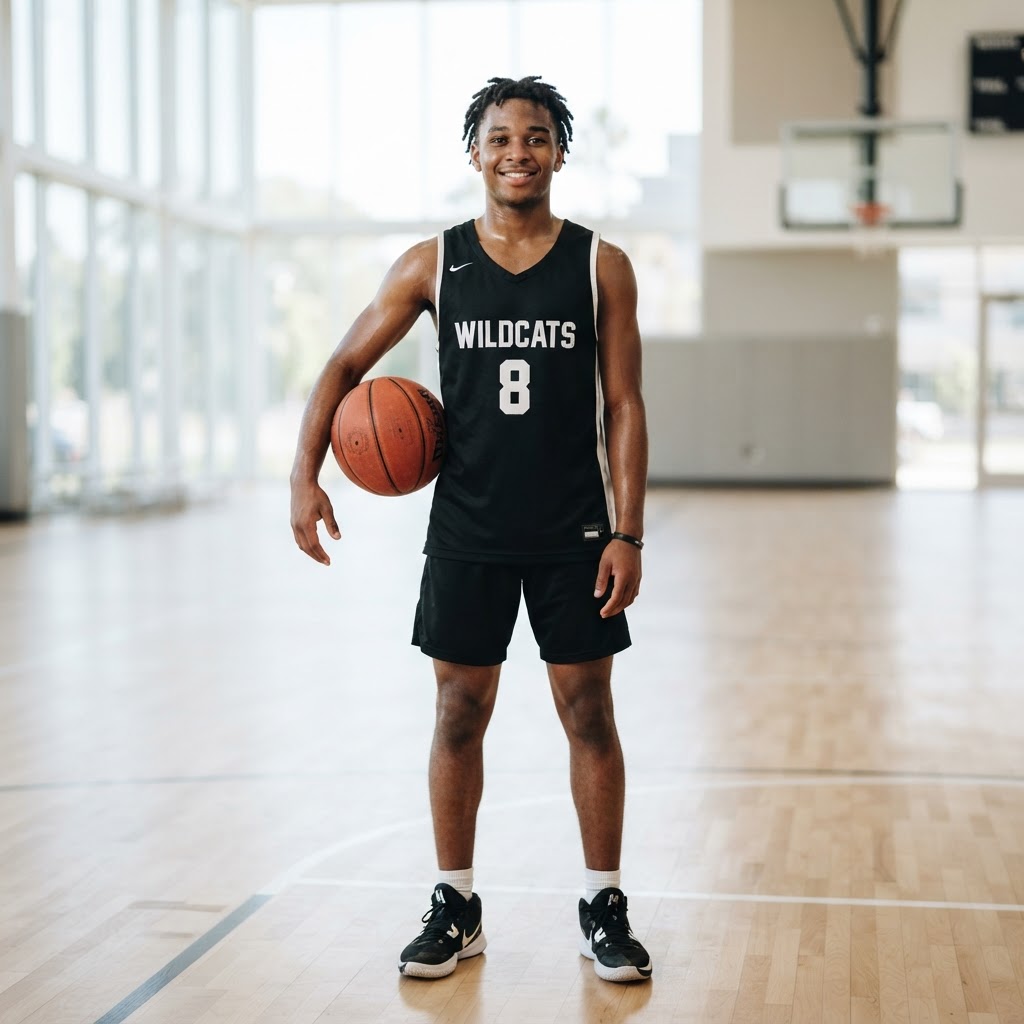 Athlete on the court