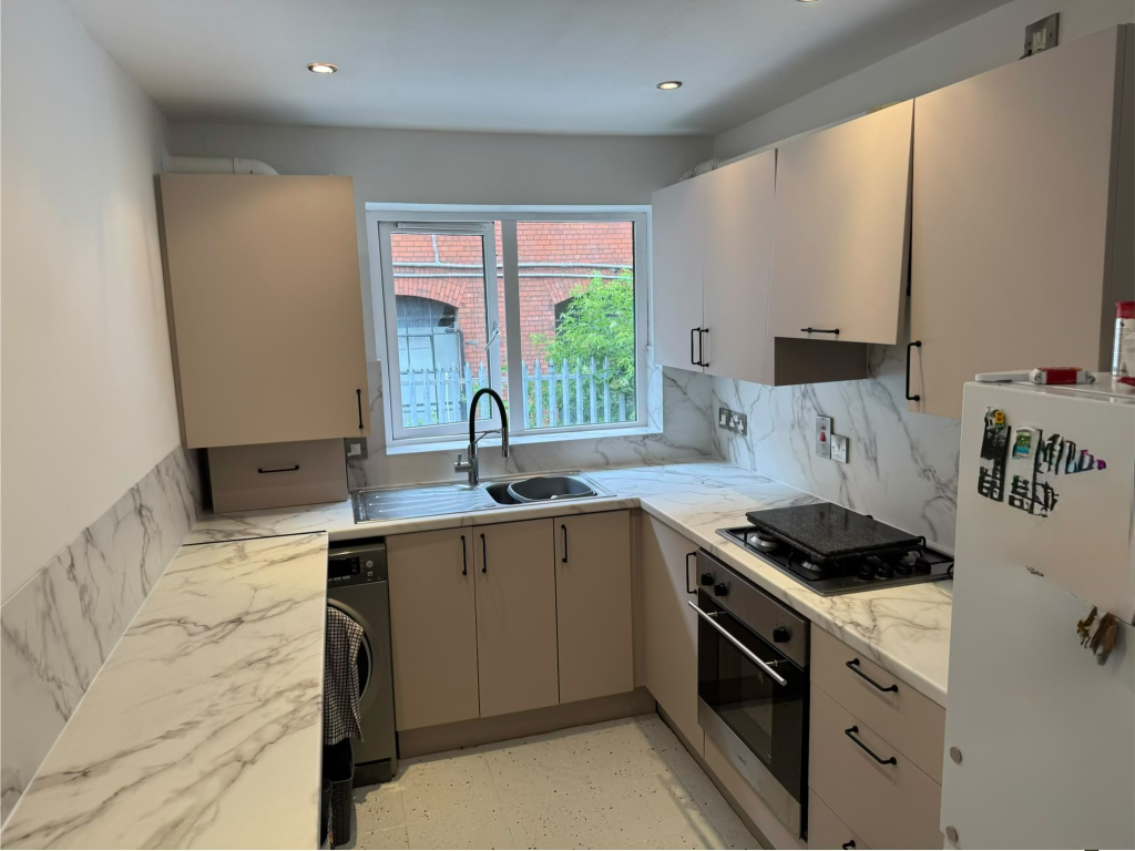 Vinyl-wrapped kitchen by Revinylise near Downpatrick