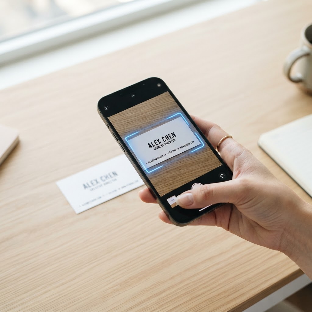 Scan Business Cards. Share with Your Team.