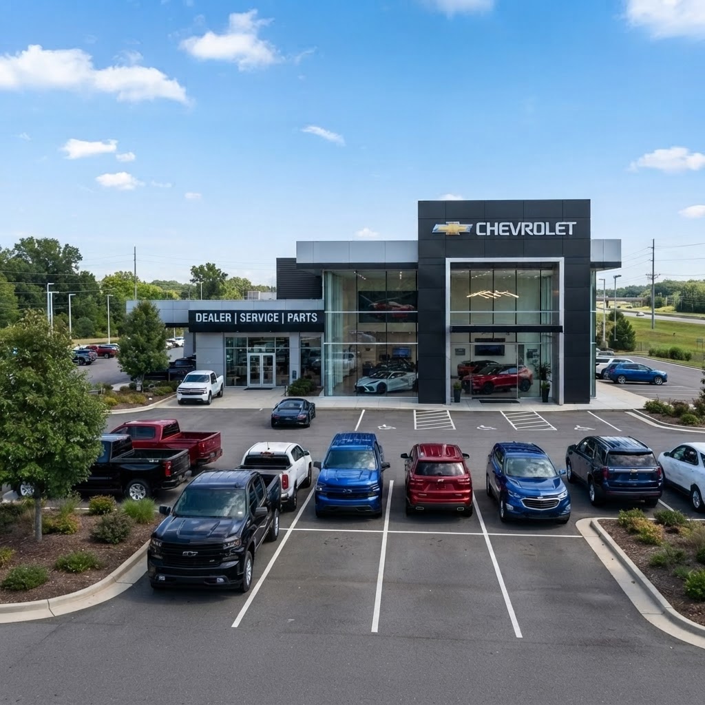 Modern Chevrolet dealership exterior