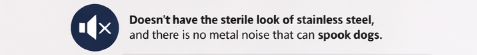 Doesn't have the sterile look of stainless steel