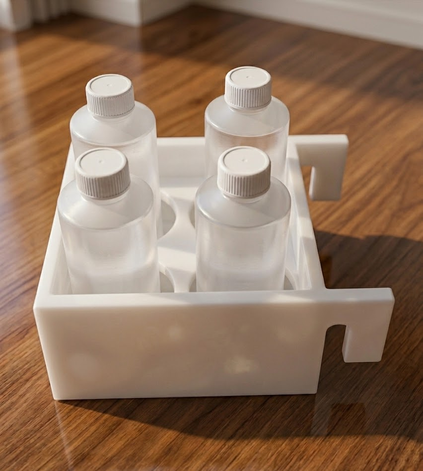 Shampoo Bottle Holder with Bottles