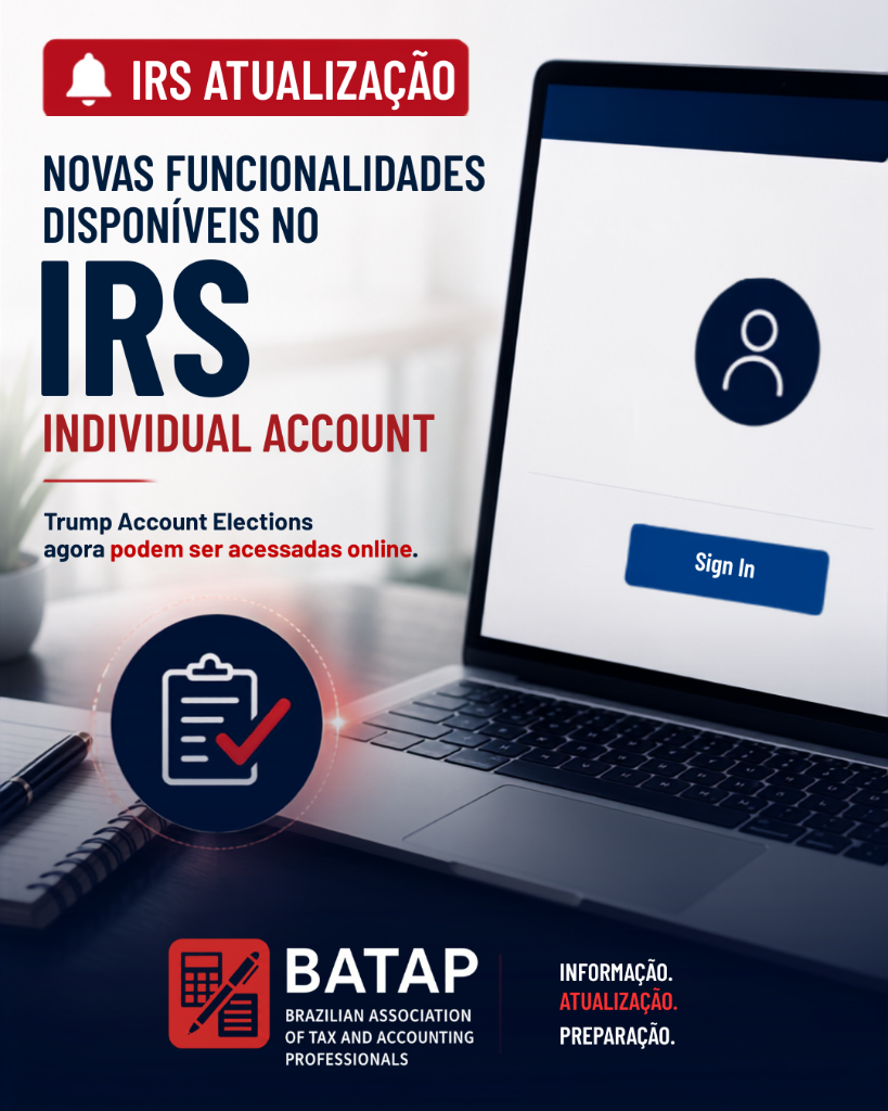 Novas funcionalidades disponíveis no IRS Individual Account