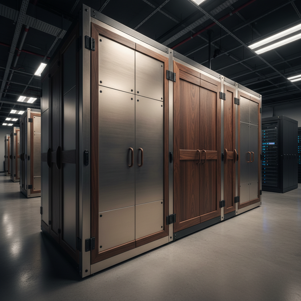 Custom steel data center enclosures and ops center millwork