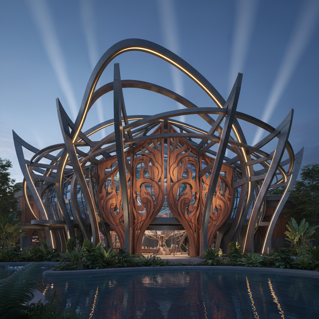 Scenic metalwork and millwork for themed entertainment environment