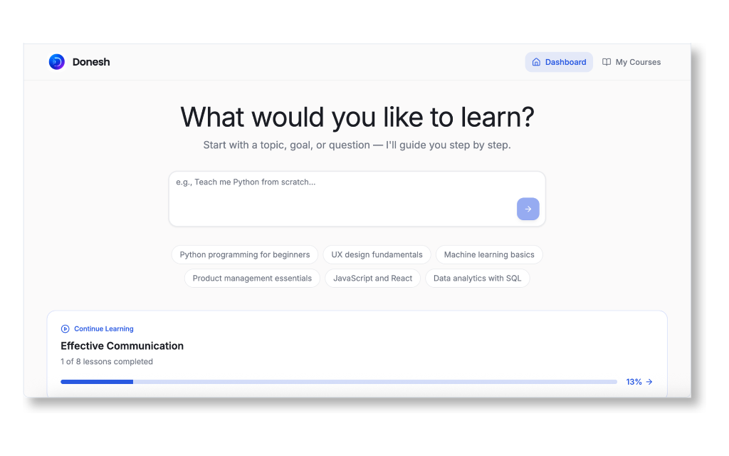 Donesh — Personalized Learning AI Agent