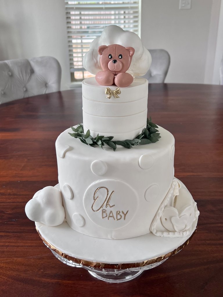 Oh Baby — Teddy Bear Baby Shower Cake