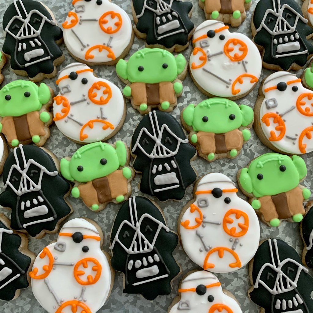 Star Wars Cookies — Baby Yoda & Darth Vader