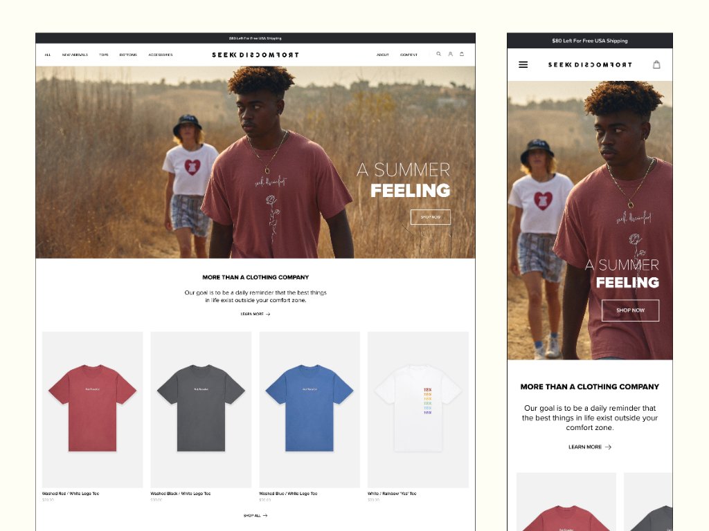 Seek Discomfort Storefront