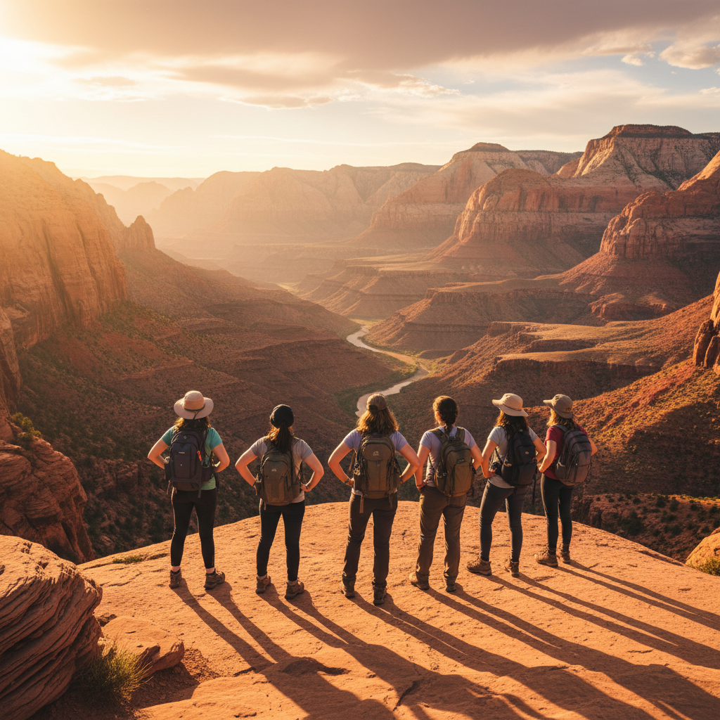 Women hiking in Zion National Park