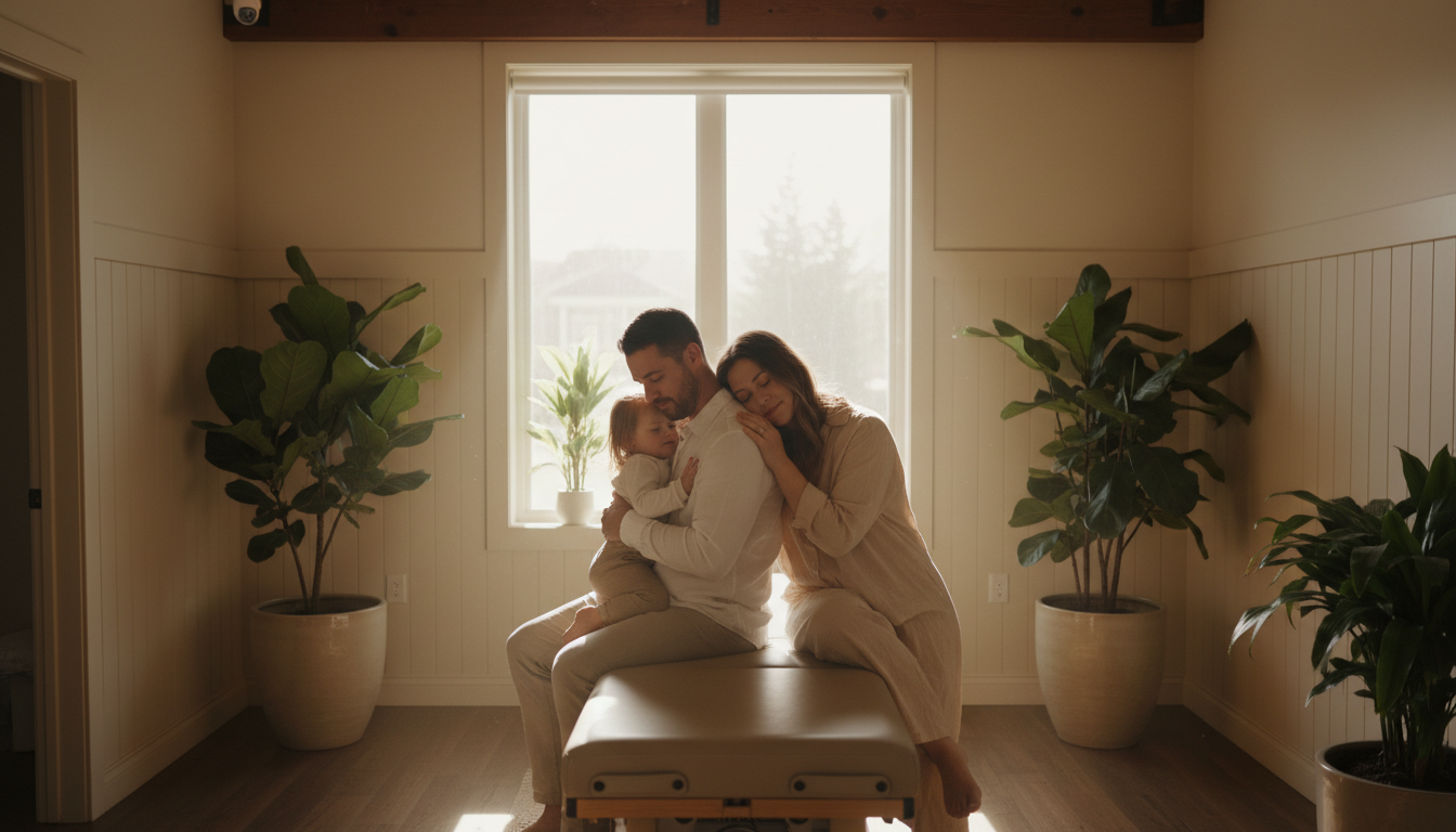 Mother and child in a peaceful moment