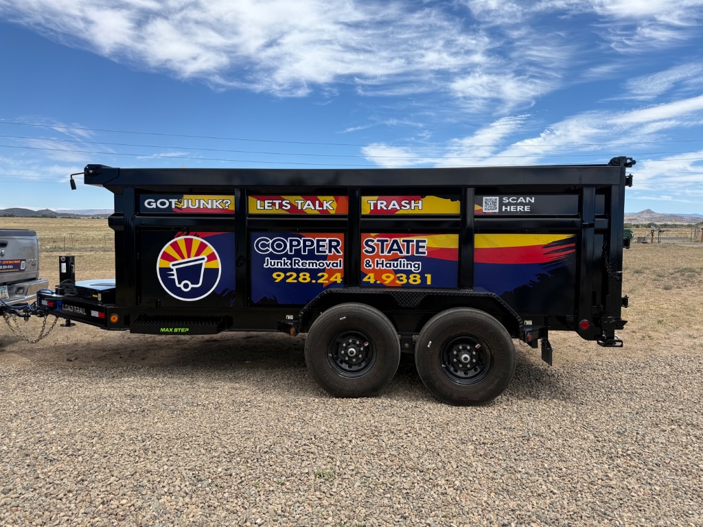 Copper State Junk Removal & Hauling — Dump Trailer Wrap | Chino Valley, AZ