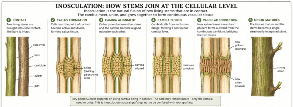 Pleaching: using inosculation to create living fences and screens