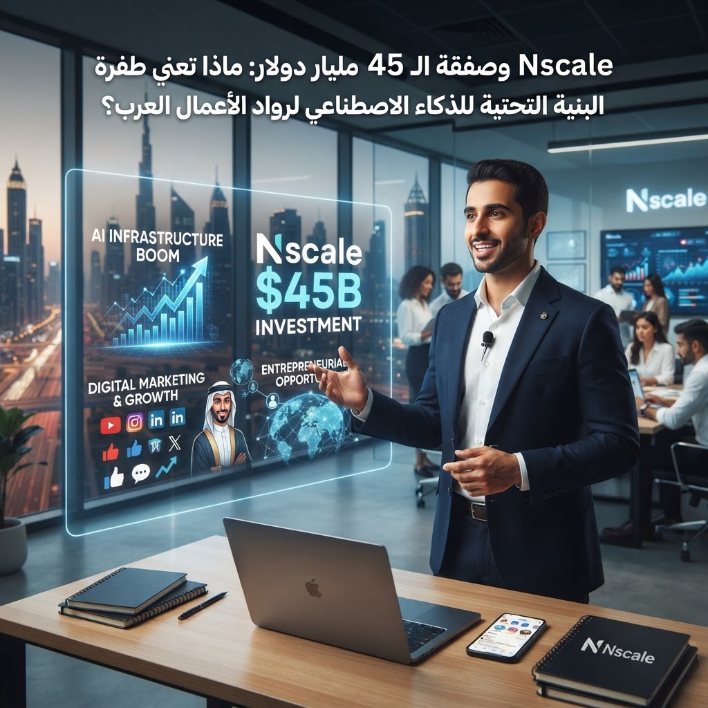 Nscale وصفقة الـ 45 مليار دولار: ماذا تعني طفرة البنية التحتية للذكاء الاصطناعي لرواد الأعمال العرب؟