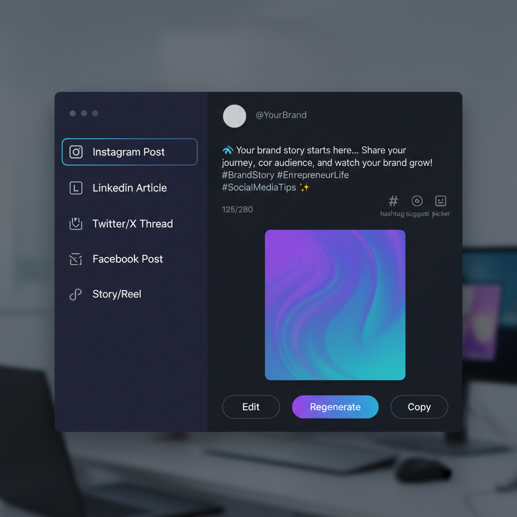 AI Generated Posts Editor