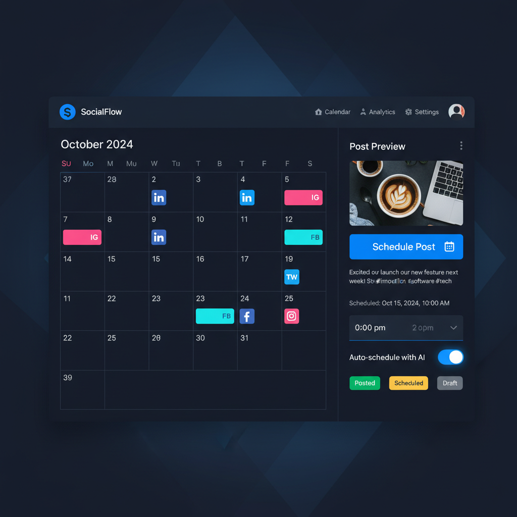Content Scheduling Calendar
