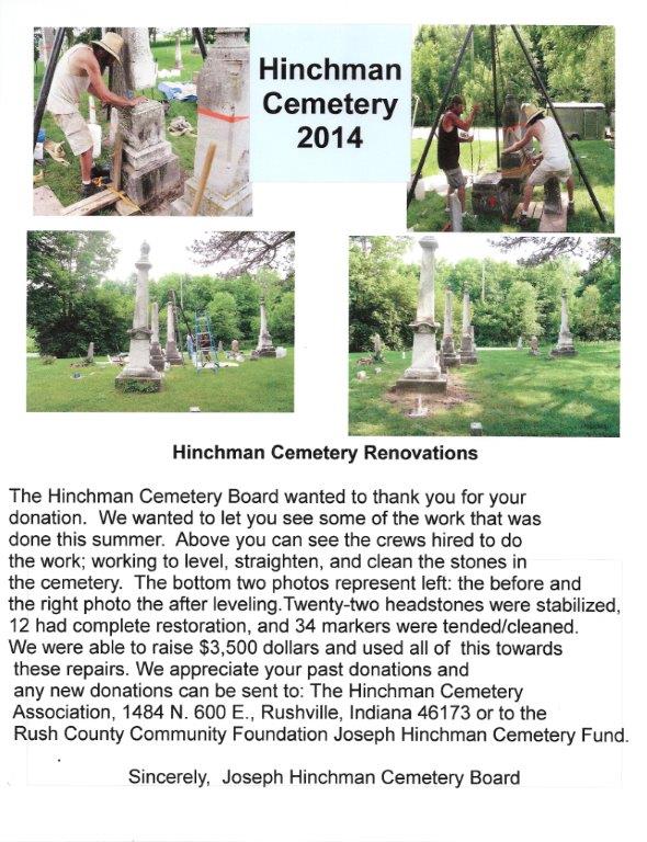 Hinchman Cemetery Renovations, 2014 (Sheet 1)