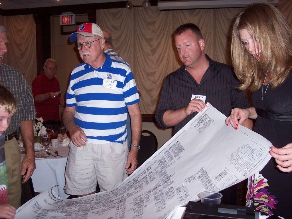 2012 — Royce, Kevin & Elise Reviewing the Henchman Family Tree